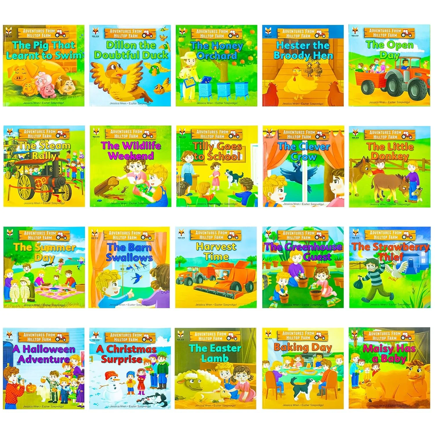 Adventures from Hilltop Farm 20 Book Set by Jessica Wren – Illustrated Animal Stories for Kids Ages 4–8 - Image 7