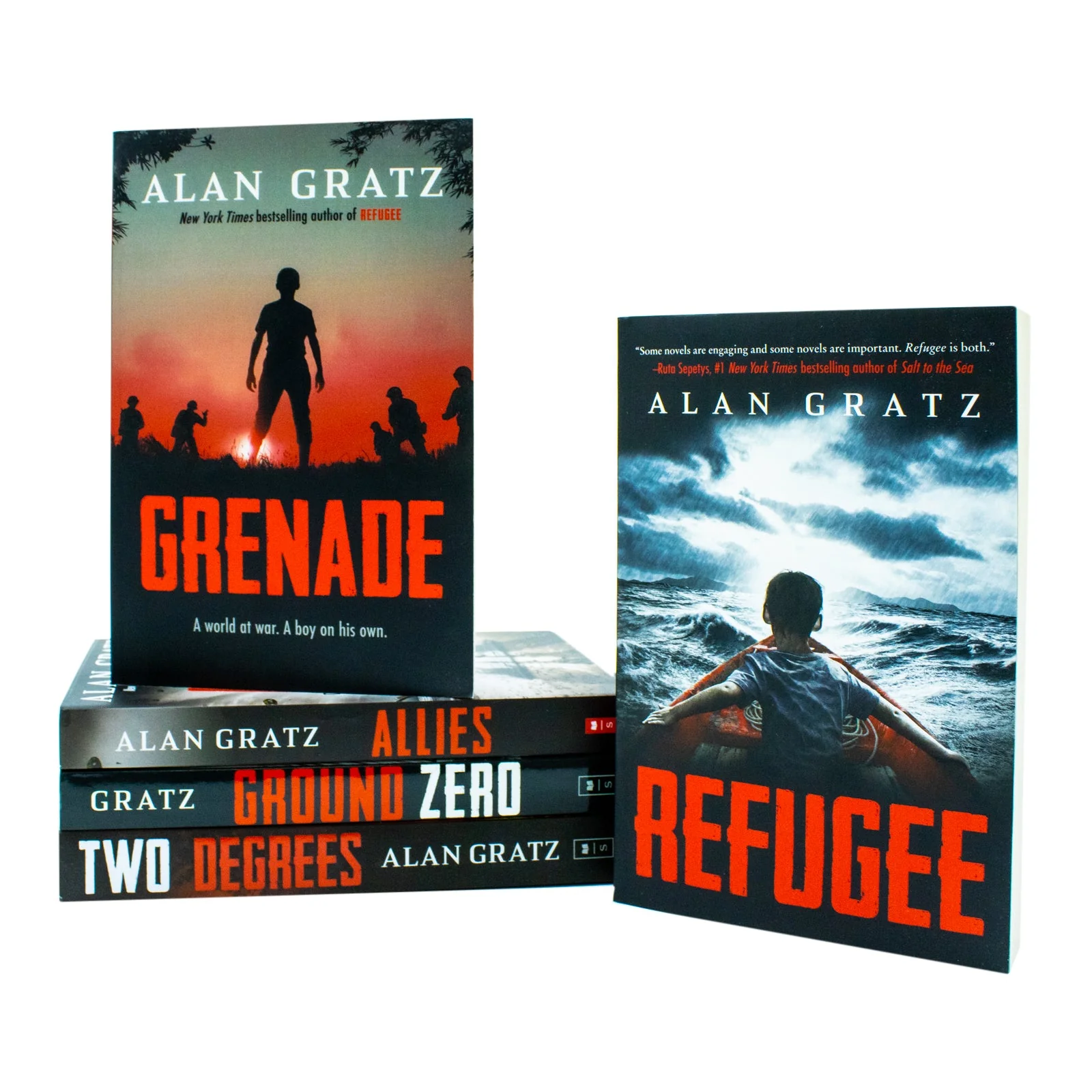 Alan Gratz 5 Books Collection Set (Allies, Two Degrees, Grenade, Refugee, Ground Zero) - Image 4