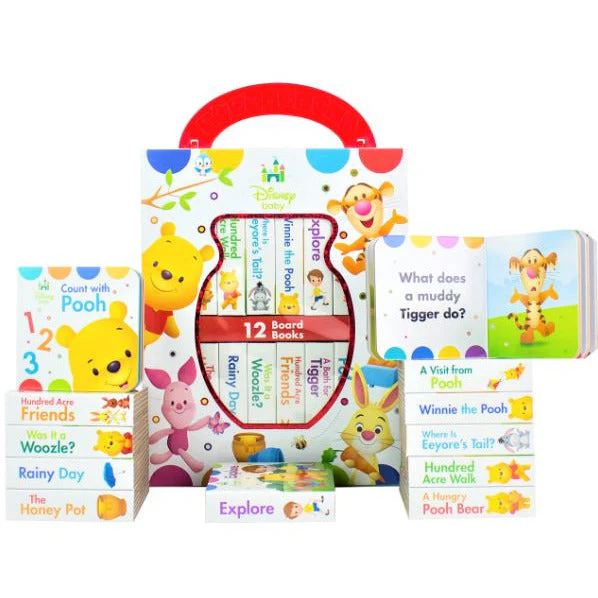 BOX DAMAGE - Disney Baby - Winnie the Pooh - My First Library Board Book Block 12-Book Set - Image 3