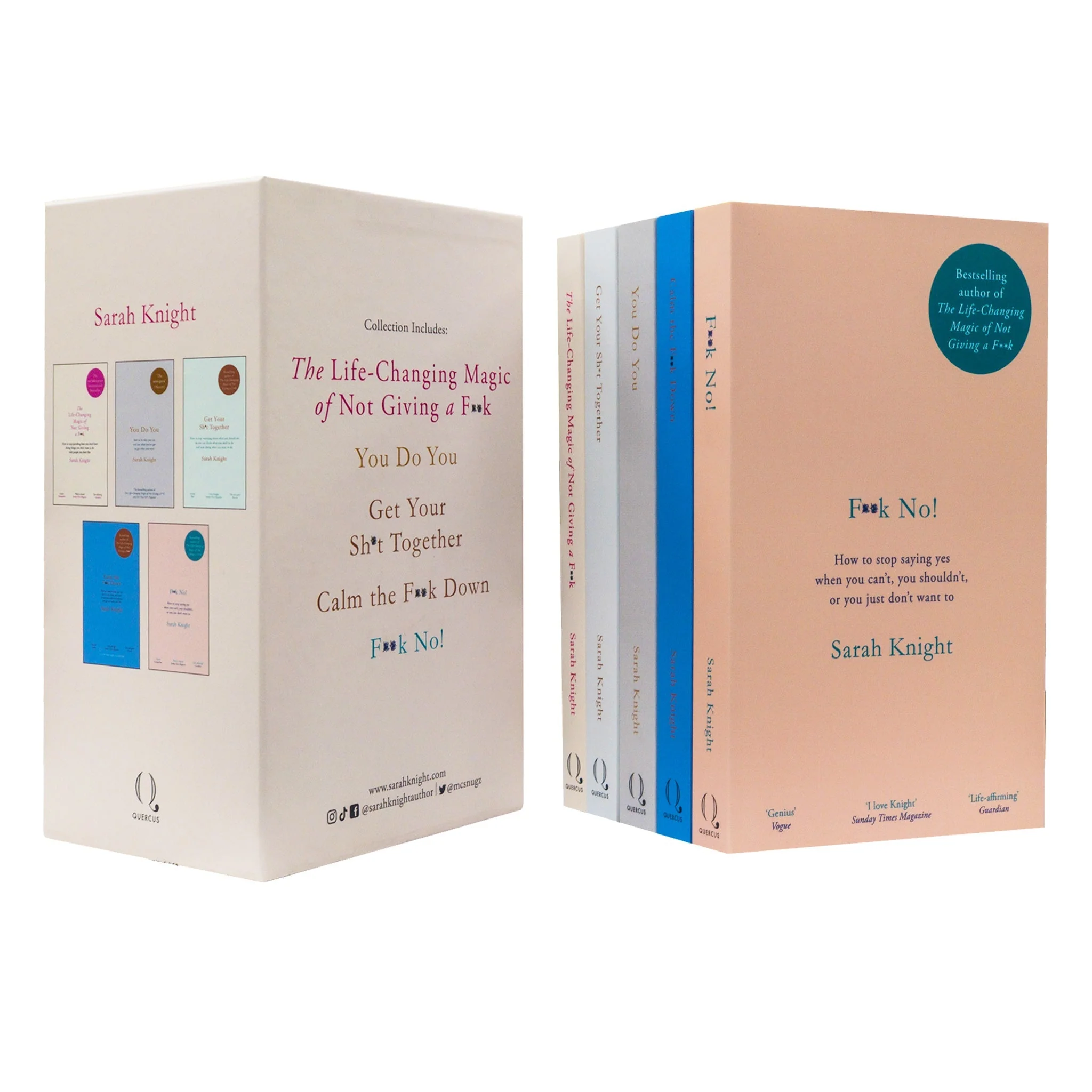 BOX MISSING - A No F*cks Given Guide Series Books 1 - 5 Collection Box Set by Sarah Knight (The Life-Changing Magic of Not Giving a F*ck, You Do You, Get Your Sh*t Together, Calm the F**k Down &amp;amp; F**K No!) - Image 2