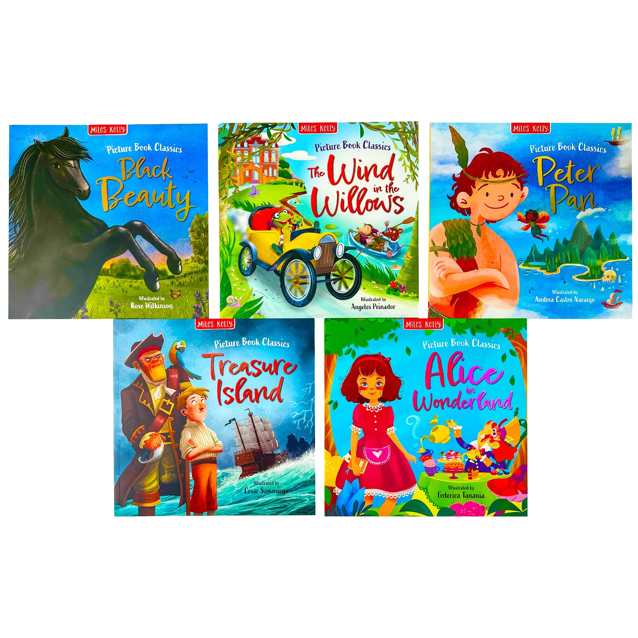 Children Classic Fairytale Bed Time Stories Adventure 10 Picture Books Collection Set - Aladdin Jack And The Beanstalk Peter Pan Snow White The Wizard of Oz and other stories - Image 3