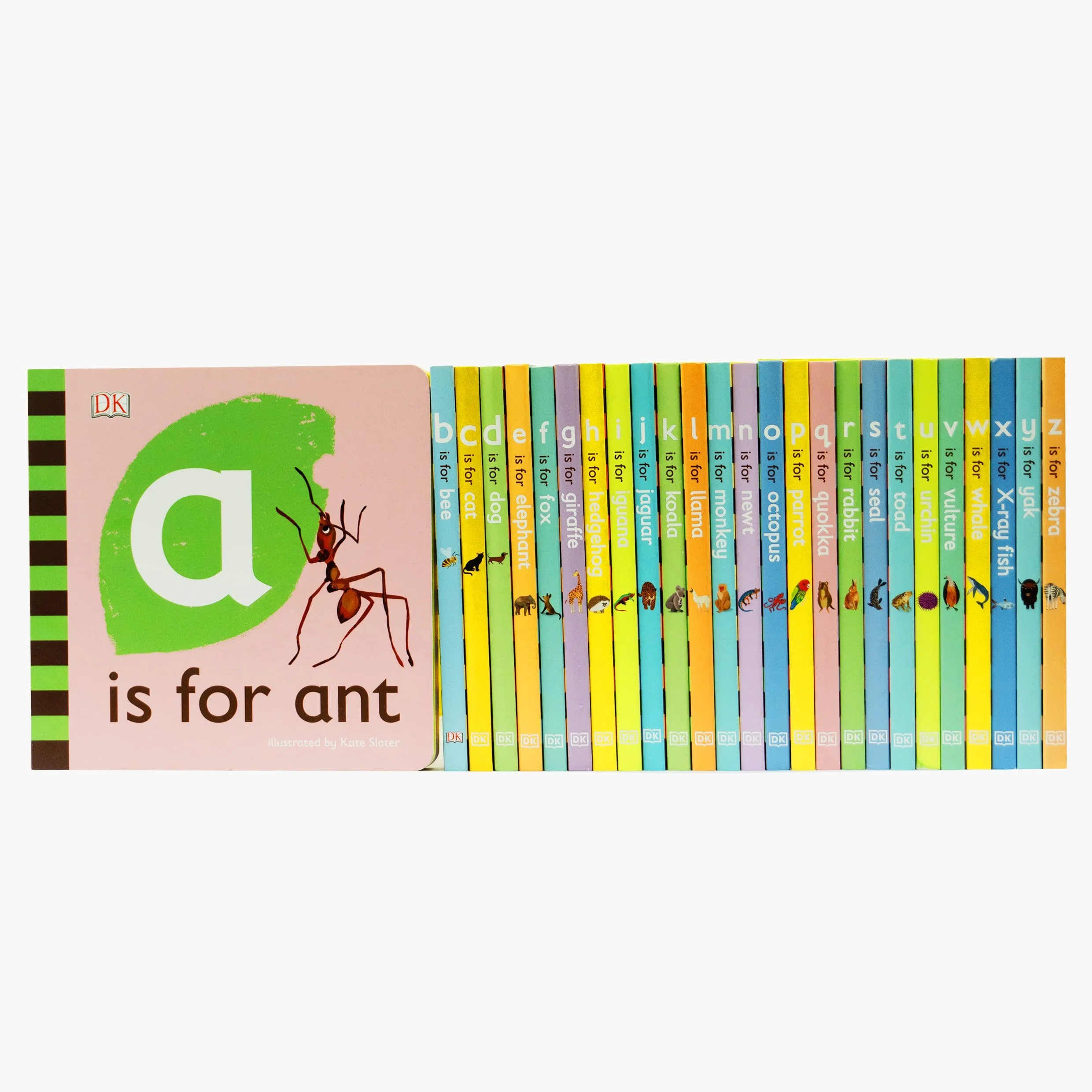 Childrens Kids Baby Animal Alphabet Library Collection 26 Books Set (A To Z) - Image 3
