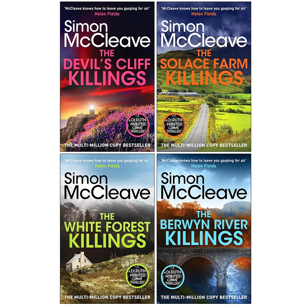 DI Ruth Hunter Series 4-7 Collection 4 Books Set By Simon McCleave (The Devil's Cliffs Killings, The Solace Farm Killings, The White Forest Killings and The Berwyn River Killings) - Image 4