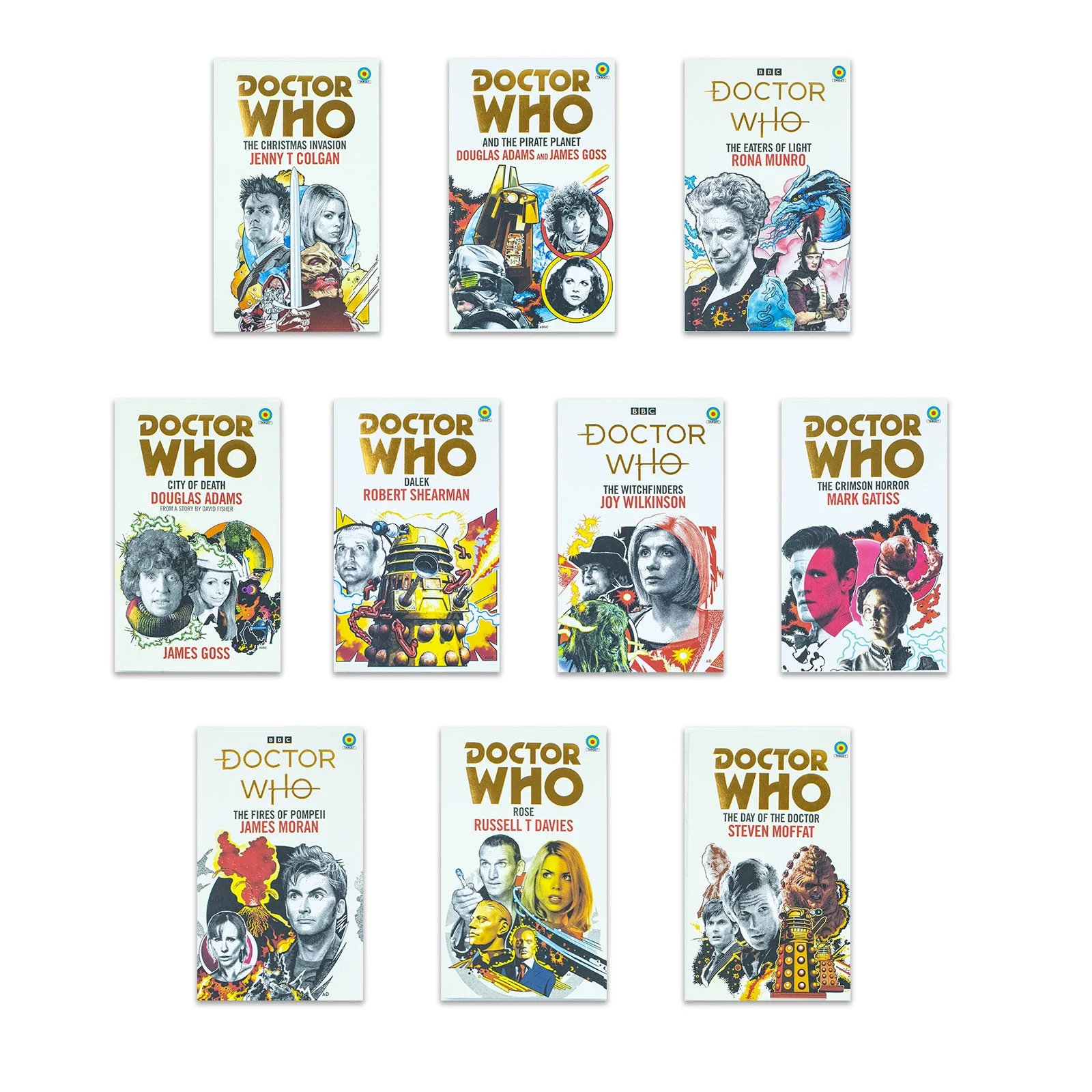 Doctor Who: Target Collection 10 Books Set (The Pirate Planet, City of Death, Crimson Horror, Day of the Doctor, Dalek, Fires of Pompeii, Rose, Eaters of Light, Witchfinders, Christmas Invasion) - Image 8