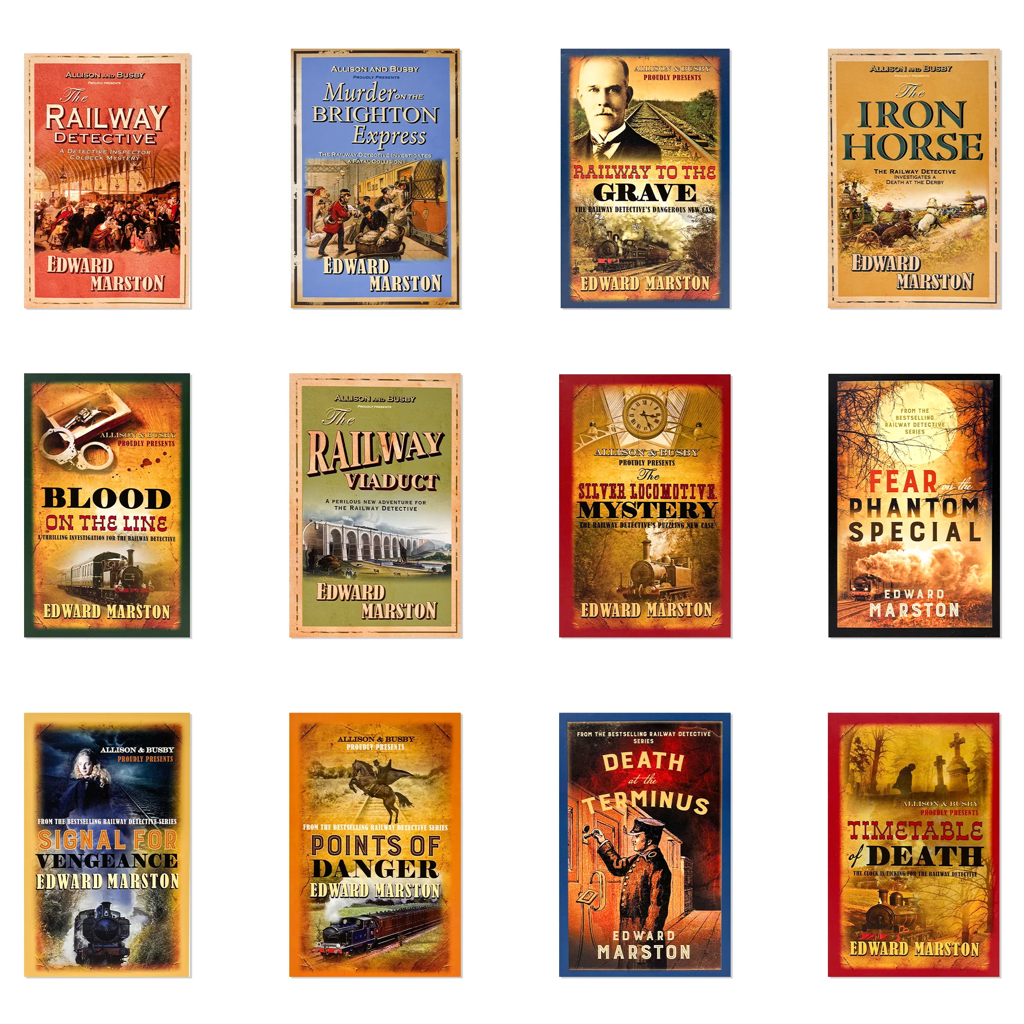 Edward Marston Railway Detective Collection 12 Books Set - Image 4