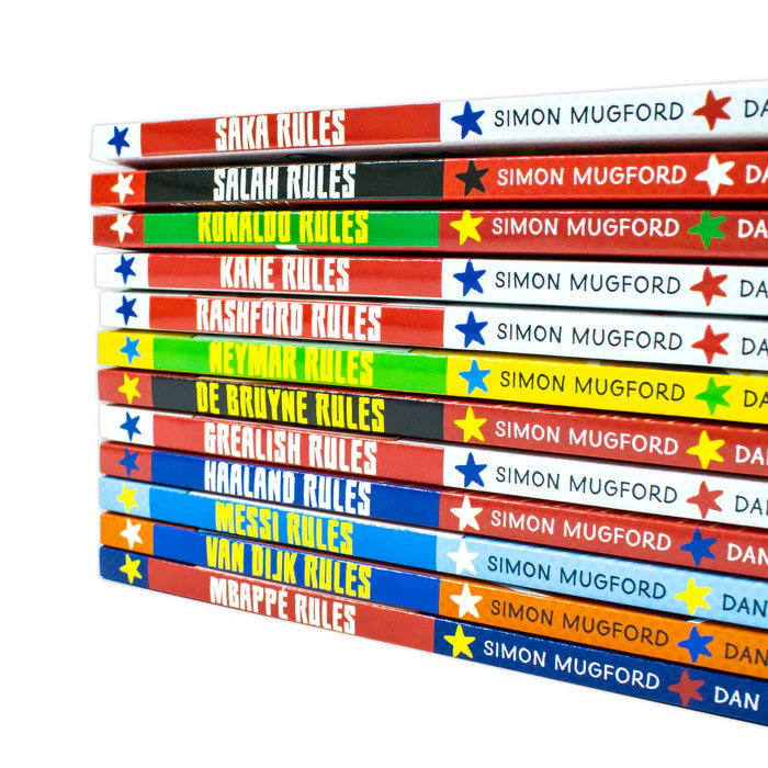 Football Superstars 12 Books Collection Rules Mega Pack Set By Simon Mugford &amp; Dan Green(Fact,Stories &amp; Starts)(Rolando, Neymar, Messi, Kane, Mbappé, Rashford, Haaland, Salah, De Bruyne &amp; More) - Image 2
