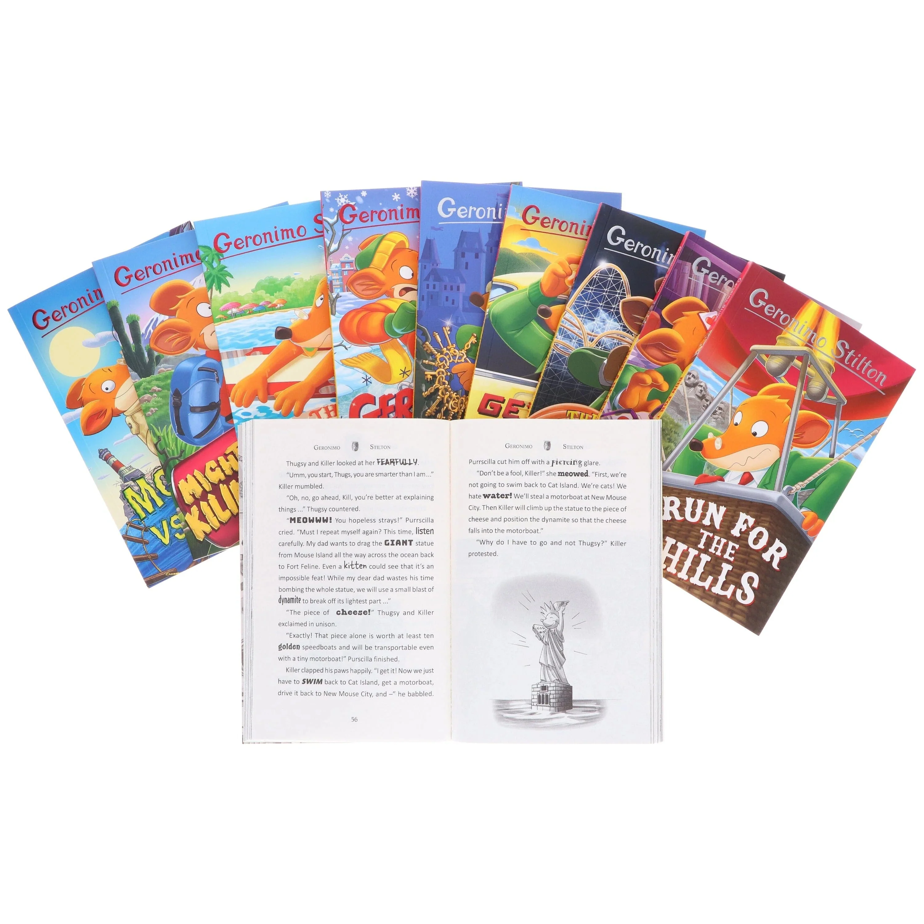 Geronimo Stilton The Illustrated 10 Book Collection (Series 7) Box Set - Ages 5-8 - Paperback - Image 4
