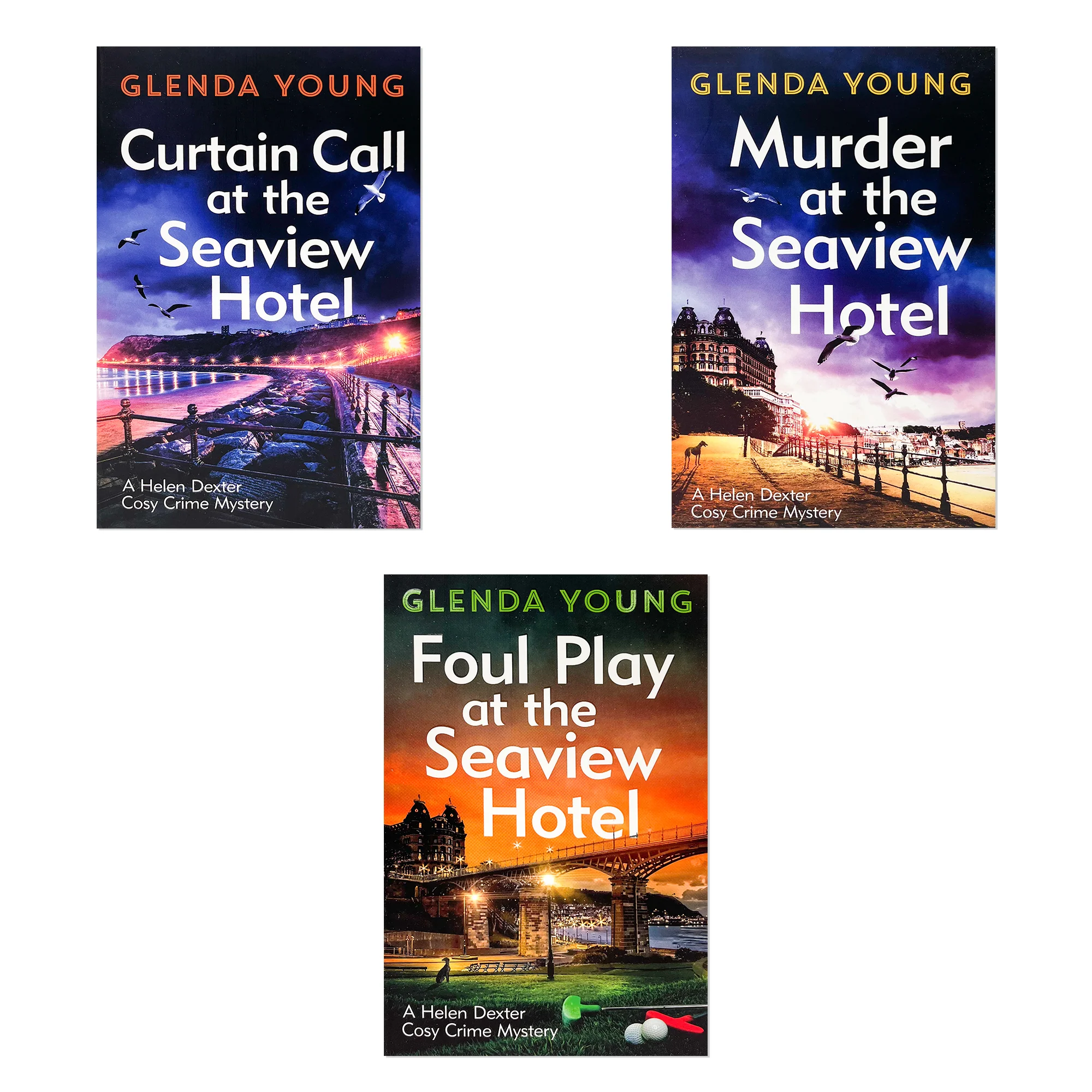 Helen Dexter Cosy Crime Mysteries 3 Books Collection Set By Glenda Young (Murder at the Seaview Hotel, Curtain Call at the Seaview Hotel & Foul Play at the Seaview Hotel) - Image 3