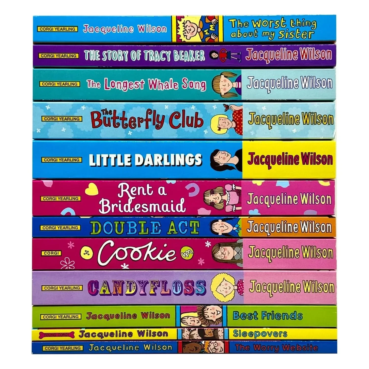 Jacqueline Wilson 12 Books Collection Set (Double Act, Candyfloss, Rent a Bridesmaid, Cookie, Little Darlings, Best Friends & MORE) - Image 2