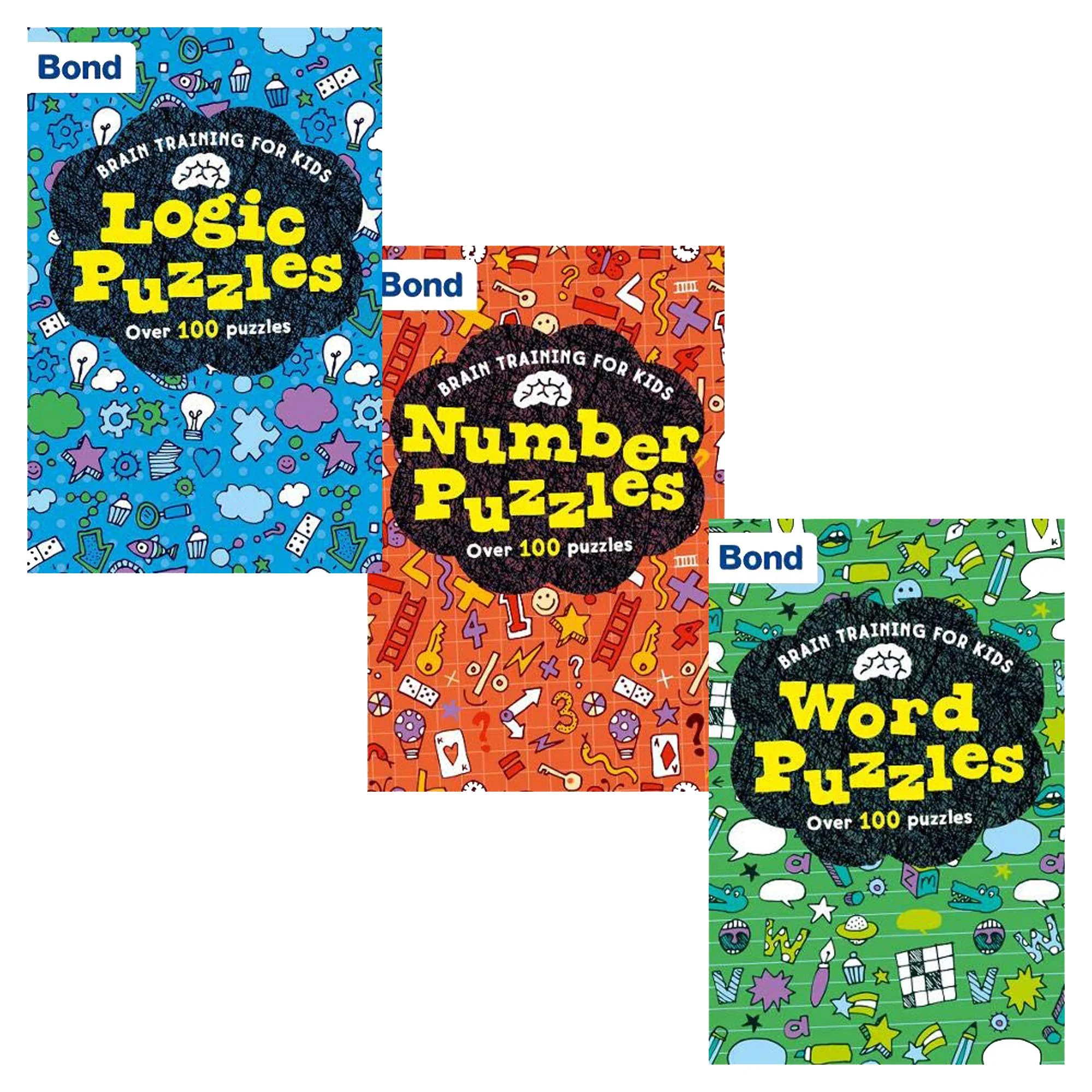 Bond Brain Training for Kids Oxford 3 Books Collection Set - Number Puzzles, Logic Puzzles, Word Puzzles - Image 2
