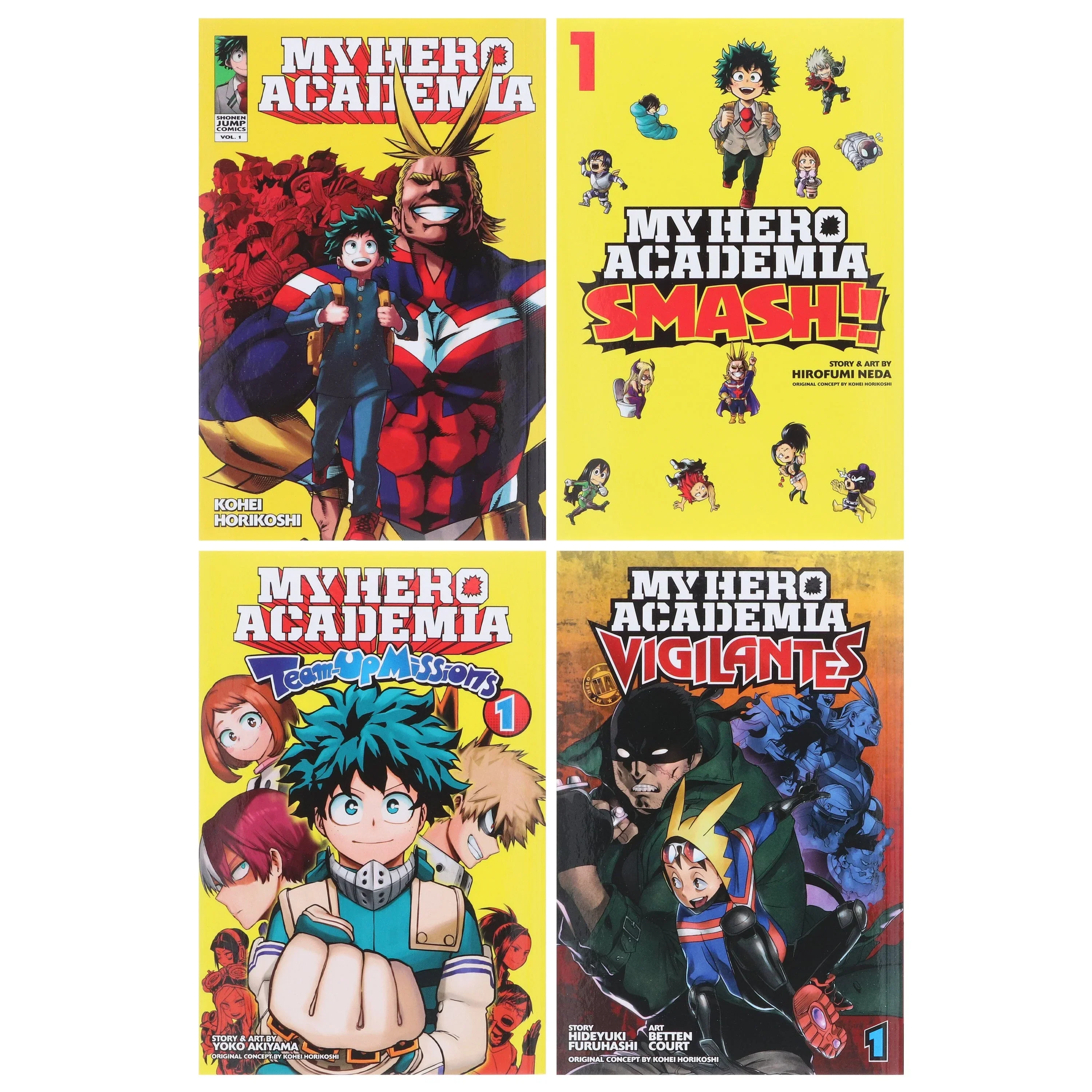 My Hero Academia Manga Set, 4 Volumes, Double-Sided Poster, Featuring: My Hero Academia, My Hero Academia Smash!!, My Hero Academia Team Up Missions, My Hero Academia Vigilantes - Image 2