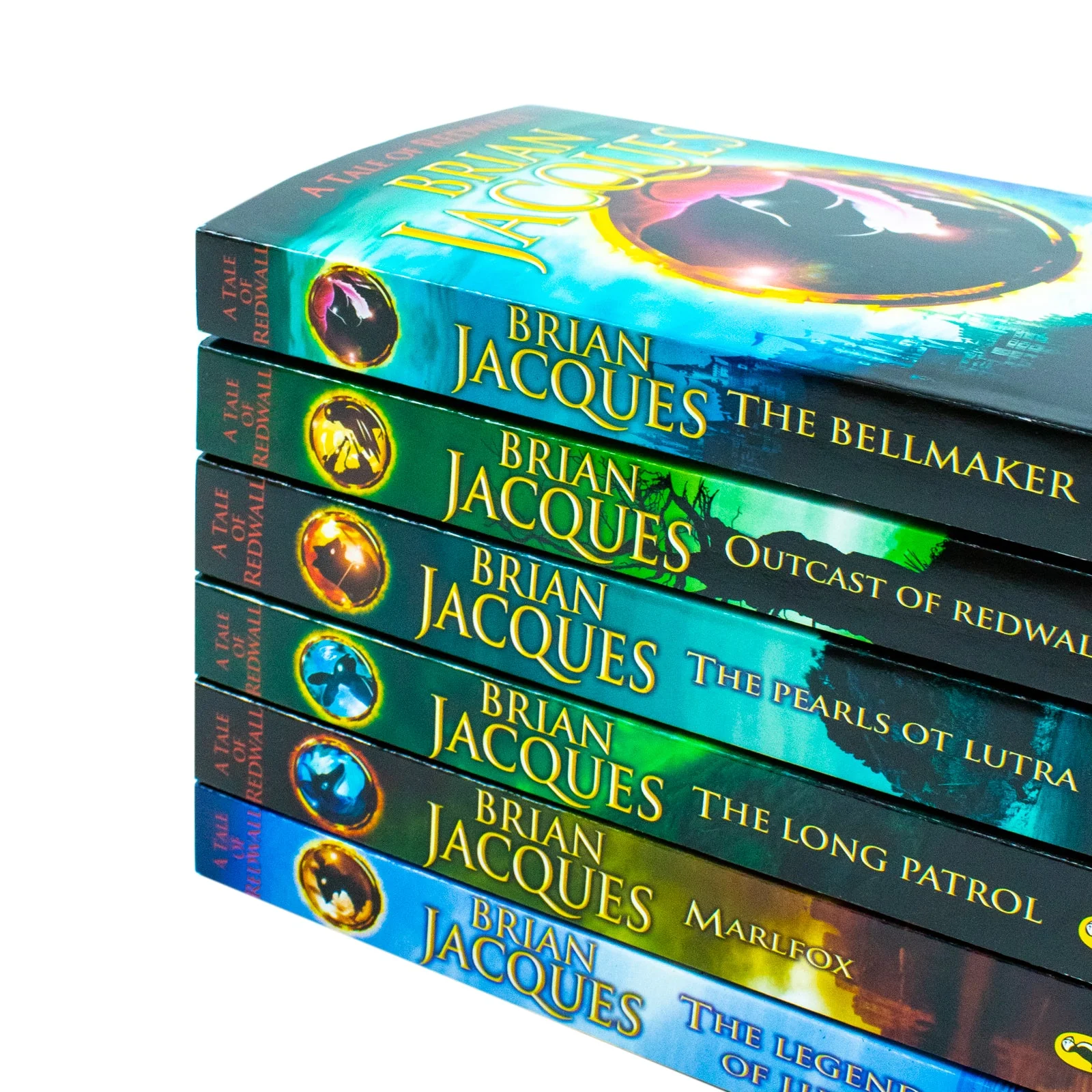Brian Jacques Redwall Series 6 Books Collection Set (Books 7-12) (The Bellmaker, Outcast of Redwall, Pearls of Lutra, Long Patrol, Marlfox, Legend of Luke) - Image 2