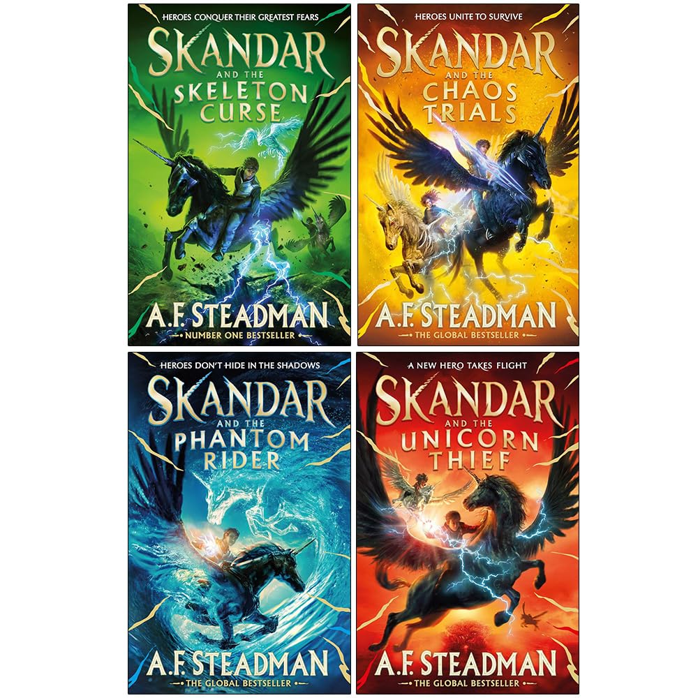 Skandar Series 4 Books Collection Set By A.F. Steadman (Skandar and the Chaos Trials, Skandar and the Phantom Rider, Skandar and the Unicorn Thief and Skandar and the Skeleton Curse) - Image 4