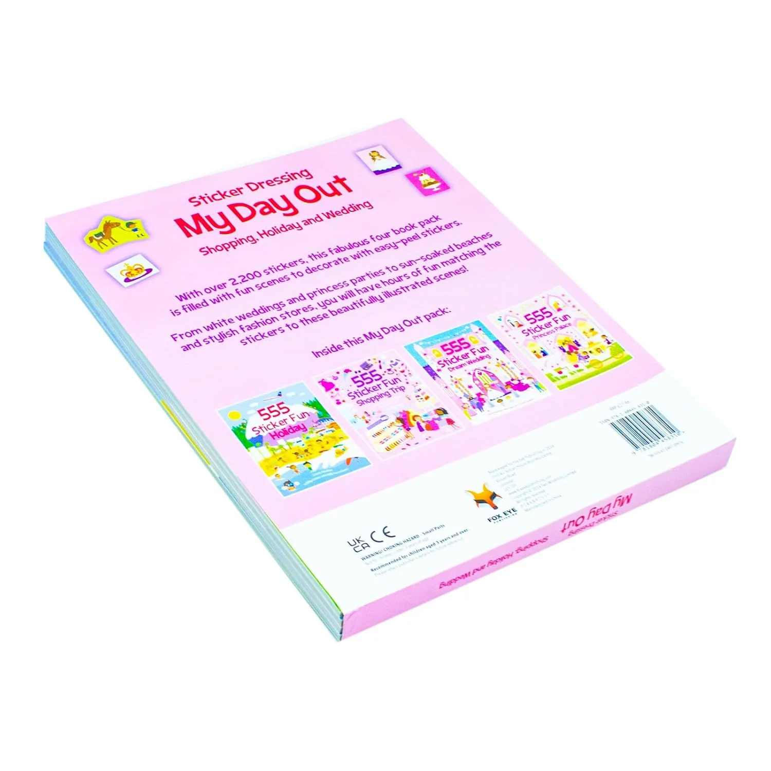 Sticker Dress Up Activity 4 Book Collection Set: My Day Out (555 Fun Stickers Shopping Trip, Holiday, Princess Palace and Wedding) - Image 2