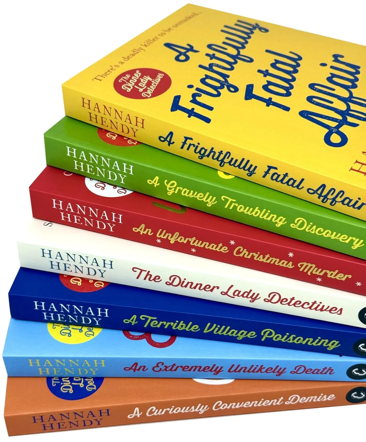 The Dinner Lady Detectives Series 7 Books Collection Set By Hannah Hendy (The Dinner Lady Detectives, An Unfortunate Christmas Murder, A Terrible Village Poisoning, Curiously Convenient Demise and More) - Image 3