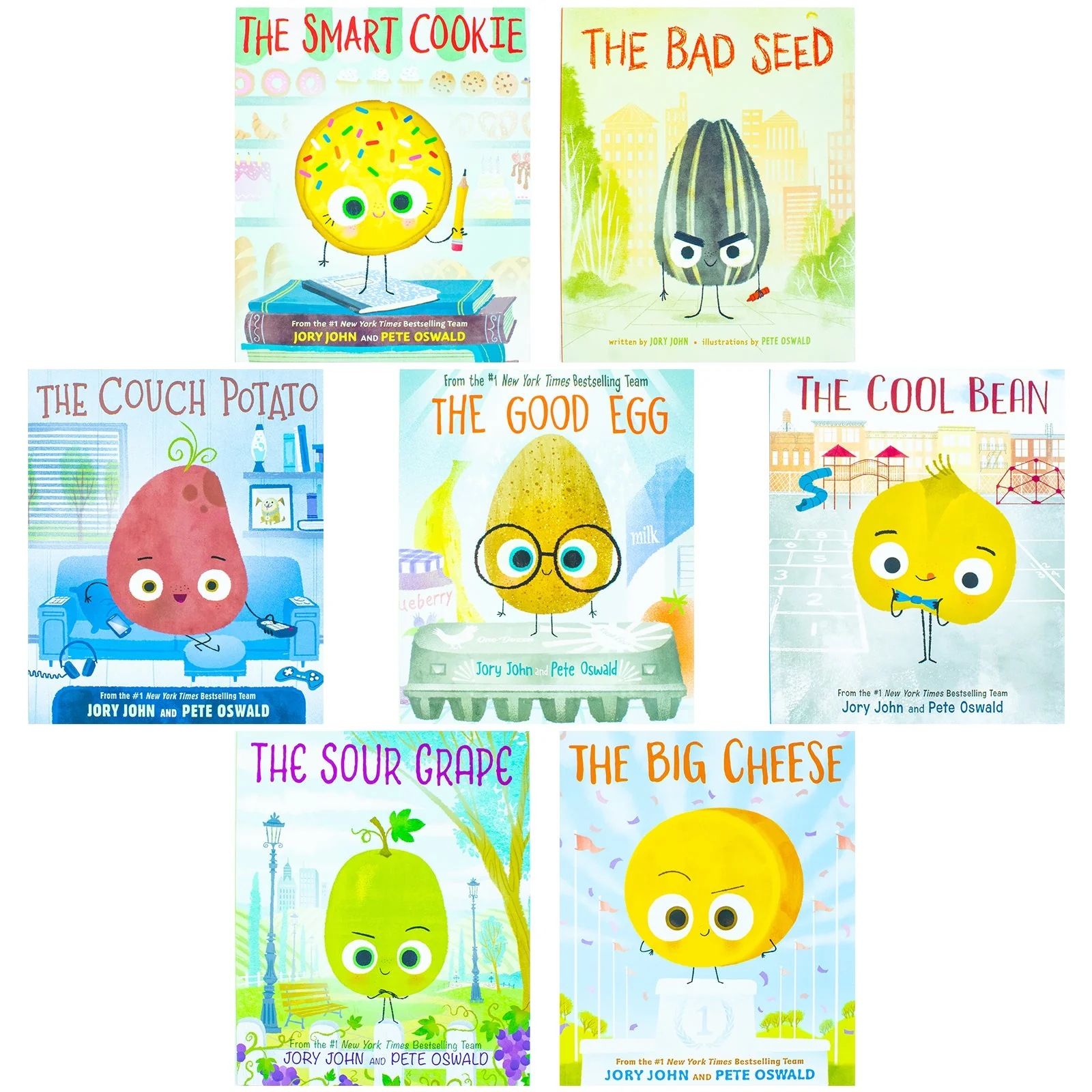 The Food Group Series 7 Books Collection Set By Jory John (The Bad Seed, The Good Egg, The Cool Bean, The Couch Potato, The Smart Cookie, The Sour Grape, The Big Cheese) - Image 3