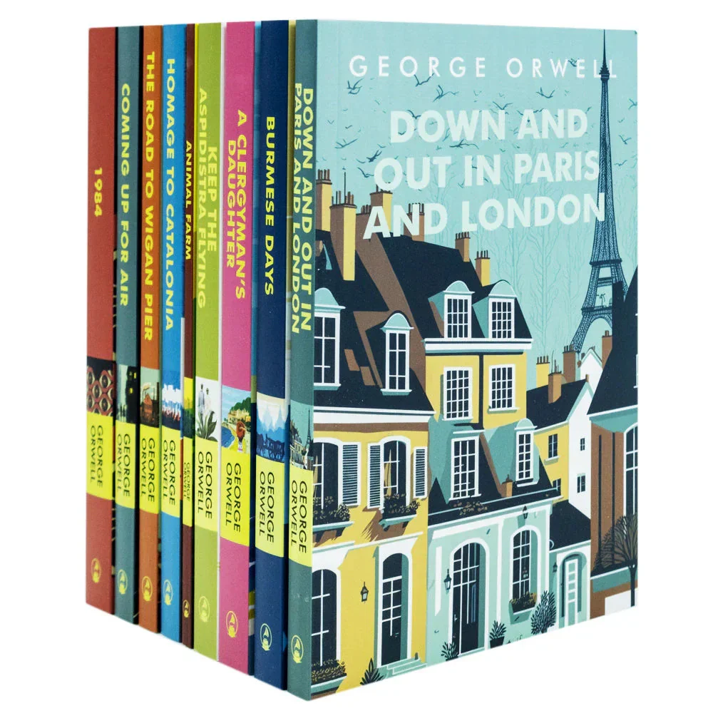The Greatest Works of George Orwell 9 Books Set (Homage to Catalonia, Burmese Days, 1984, Animal Farm, The Road to Wigan Pier, Down and Out in Paris and London) - Image 3