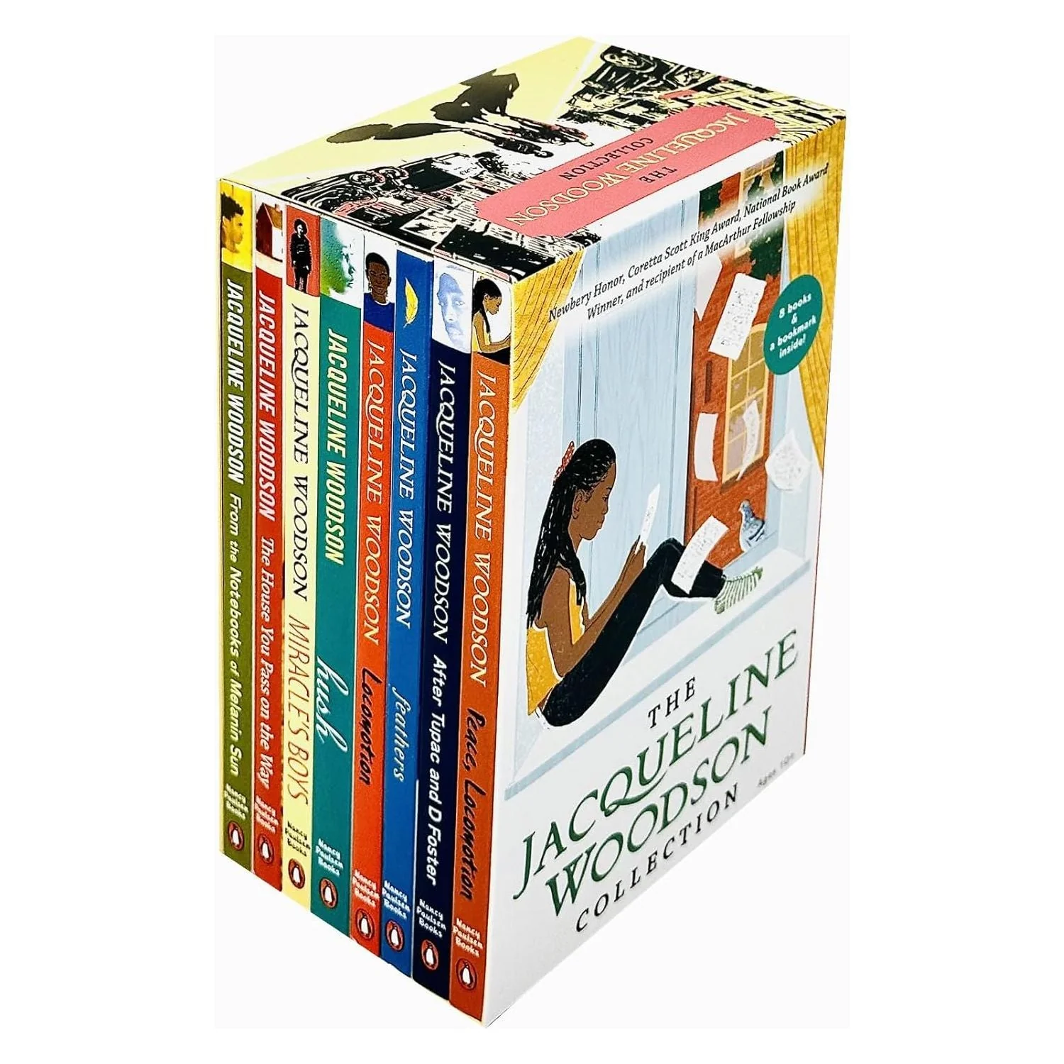 The Jacqueline Woodson Collection 8 Books Box Set (Peace Locomotion, After Tupac and D Foster,Feathers, Locomotion, Hush, Miracle's Boys, House You Pass on the Way, From the Notebooks of Melanin Sun) - Image 4