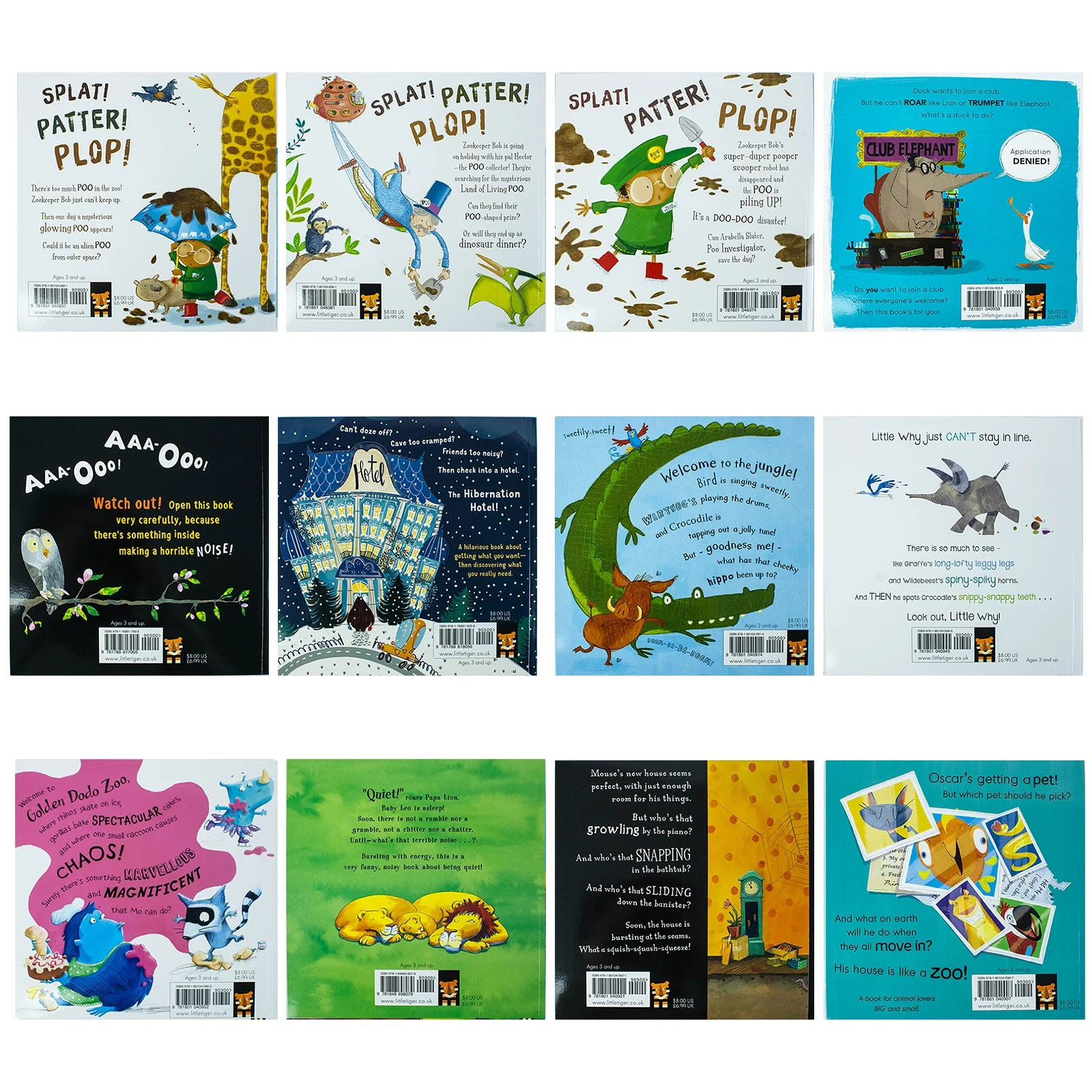 The Zoo Series Children Picture Stories 12 Books Collection Set (Poo in the Zoo, The Great Poo Mystery, The Island of Dinosaur Poo, Little Why, Mighty Mo, Quiet!, Hippobottymus & More) - Image 9