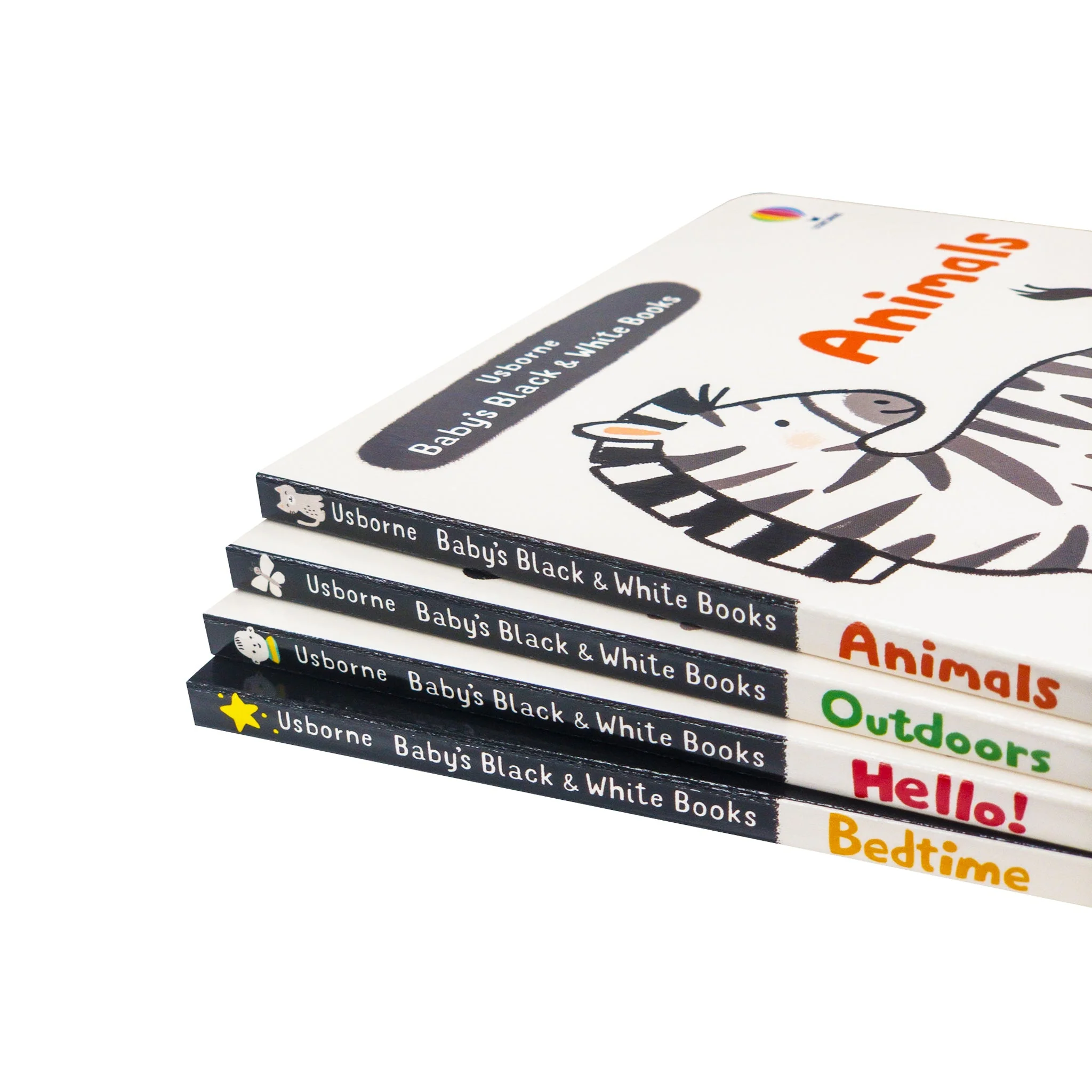 Usborne Babys Very First Black and White 4 Books Set (Animals, Hello!, Outdoors, Bedtime) - Image 3