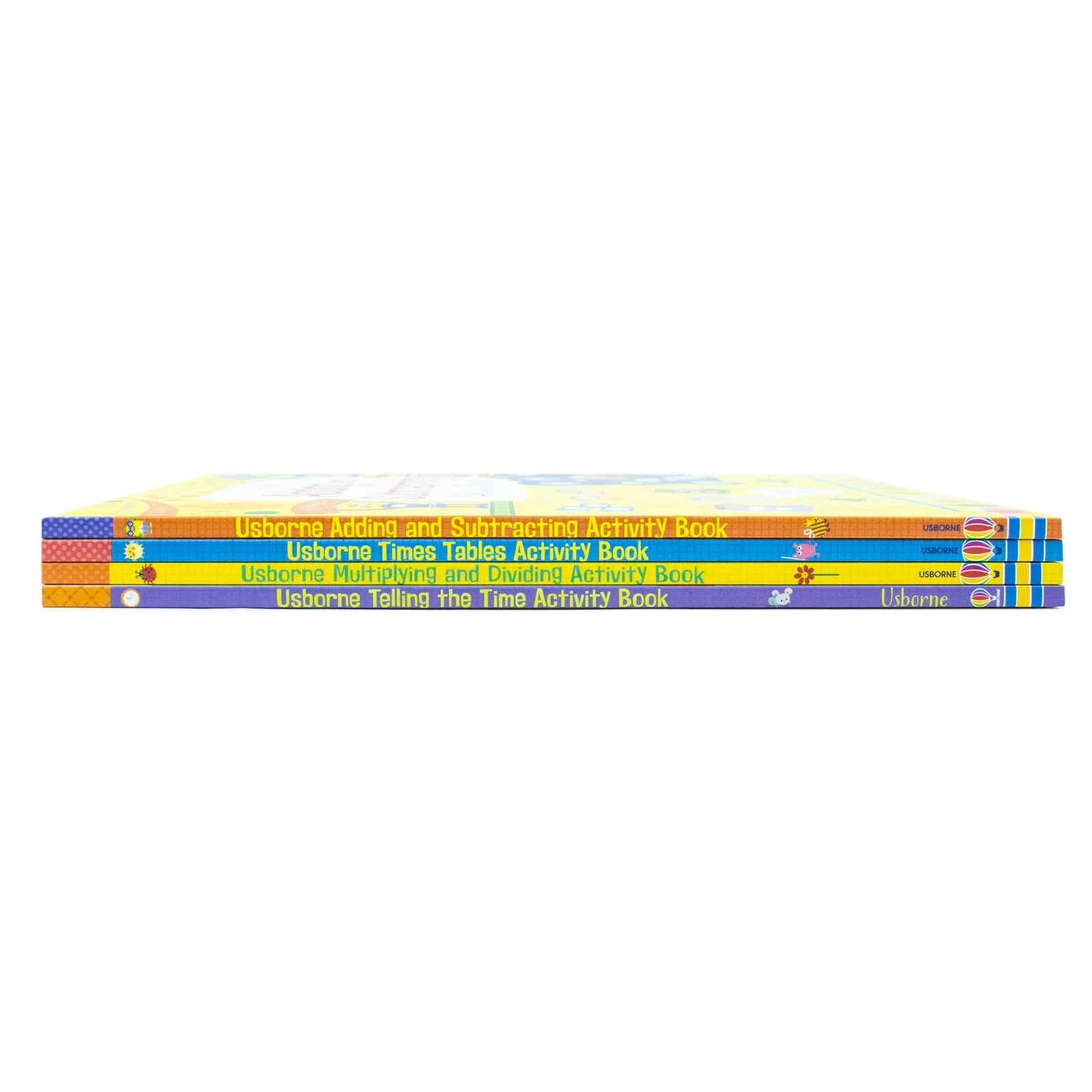 Children Usborne Educational Workbooks 4 Books Set (Addition & Subtraction, Times Tables, Telling the Time, Multiplying Dividing) - Image 3